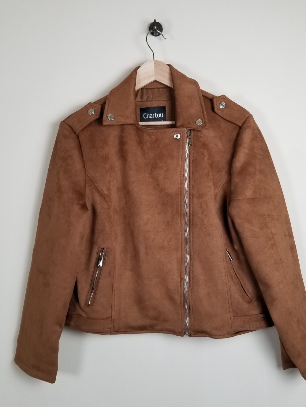 Chartou Faux Leather Jacket Size XL - Picture 2 of 7